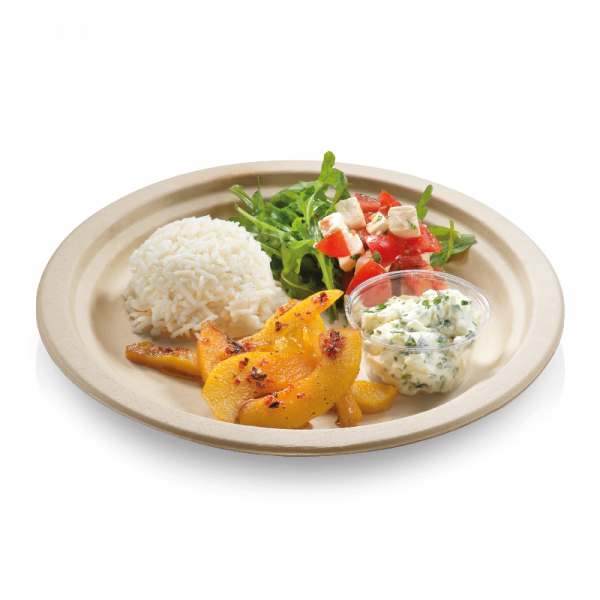 Talerz okrągły 23 cm, kolor NATURE 50 szt.