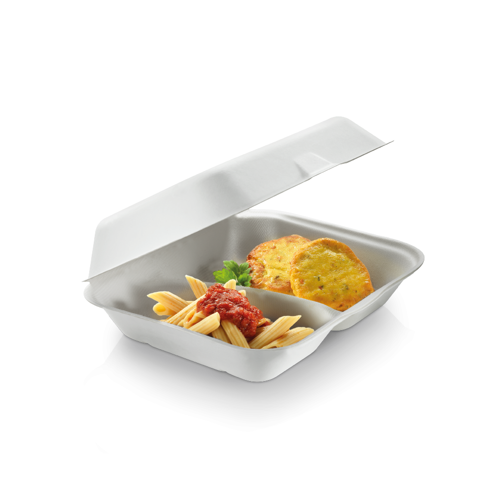 Food box extra duży 2-dzielny 23,5x19,5x7,5 cm 125 szt.