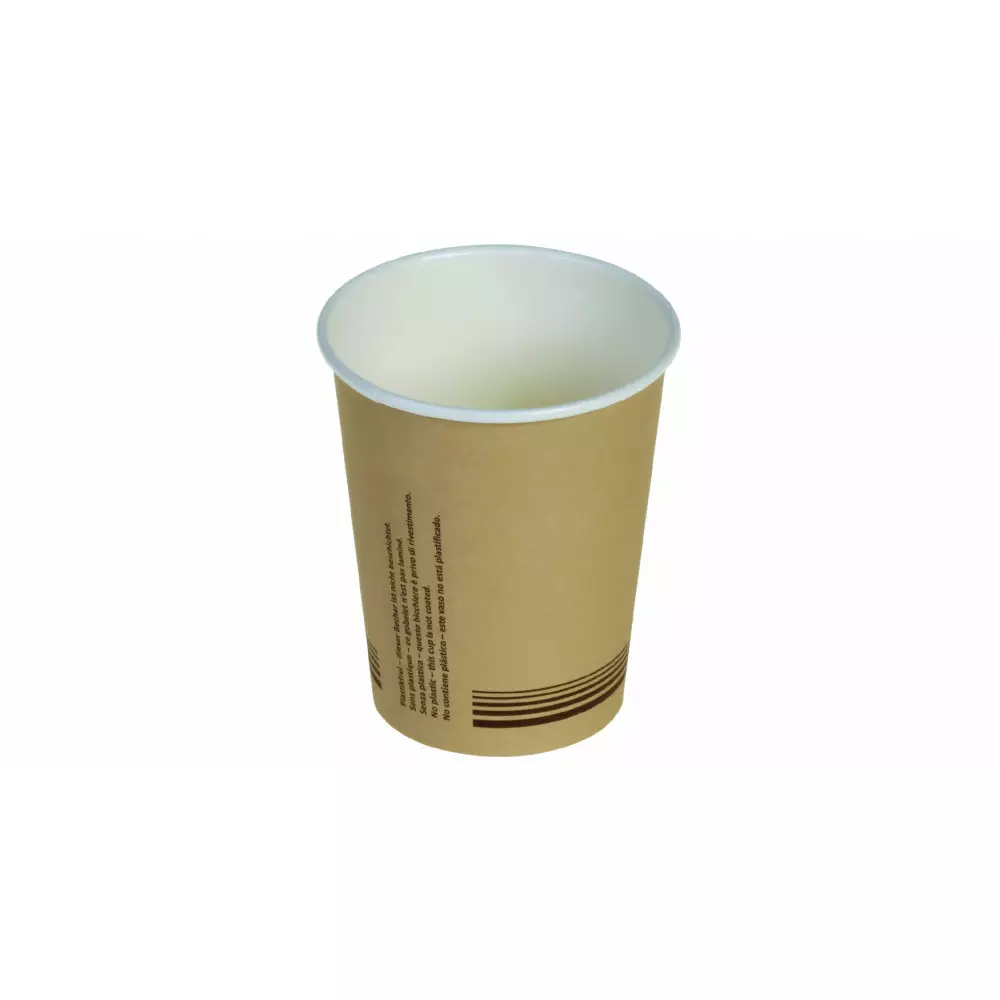 Kubek celulozowy niepowlekany 200ml, brązowy 50 szt.