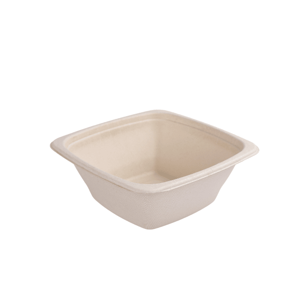 Miska kwadratowa z trzciny cukrowej 950 ml, nature 50 szt.