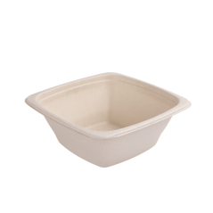 Miska kwadratowa z trzciny cukrowej 950 ml, nature 50 szt.